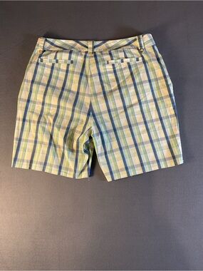 Bobby Jones Plaid Golf Shorts - Green & Blue